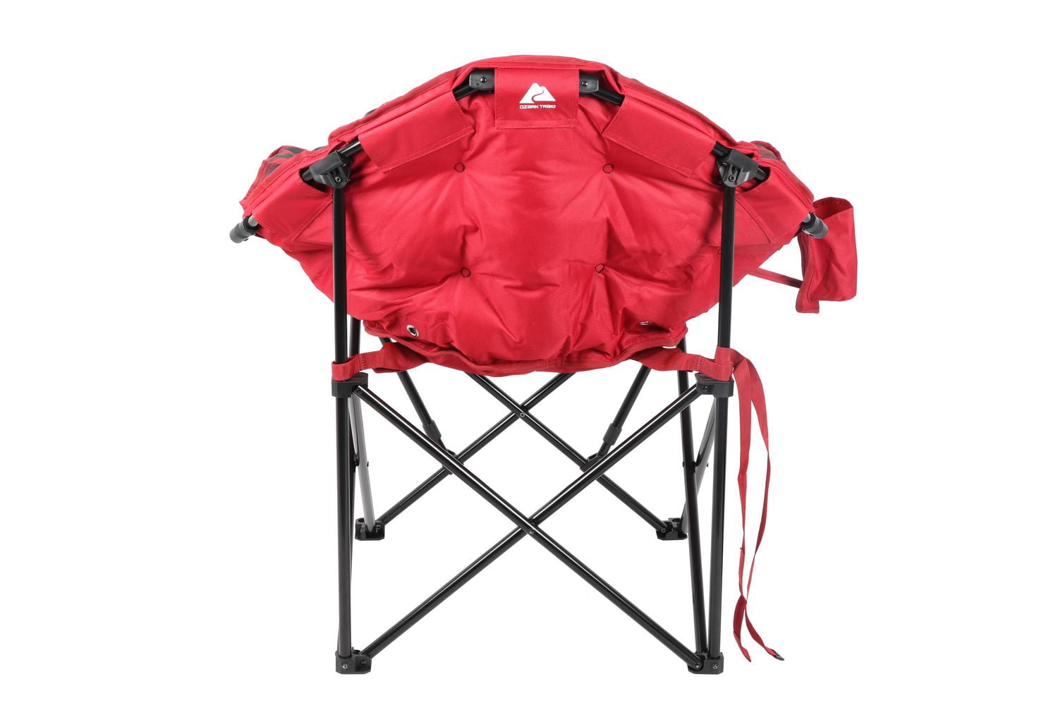 Ozark Trail Padded Club Chair, Adults, Red/Black