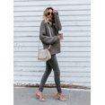 thumbnail image 4 of U.Vomade Women's Turtleneck Chunky Long Sleeve Sweaters Tops Color Block Knitted Pullover Jumper, 4 of 6