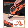 thumbnail image 3 of KFFKFF Cordless Oscillating Tool, 12V Multitool Oscillating Saw Tool with 6 Variable Speeds 6000 - 17500 OPM, 3.2° Oscillation Angle, 3 of 9