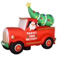 thumbnail image 1 of HOMCOM 6ft Christmas Inflatables Santa on Trunk Mounted Yard Decoration, 1 of 10