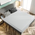 thumbnail image 3 of PiccoCasa Soft 100GSM King Striped Bed Fitted Sheets 16 Inch Deep Pocket Light Gray, 3 of 7