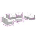 thumbnail image 4 of vidaXL 8 Piece Garden Lounge Set with Cushions Poly Rattan Brown, 4 of 5