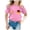 Pink, variant on FhsagQ Tops Girls Shirts 2024 Children's European Cup Fashion Team Printed Short Sleeve Round Neck Top T Shirt Christmas Shirts for Girls 10-12 Shirts for Girls 9-10 Red 6-7 Years