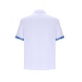 thumbnail image 4 of EGNMCR Chemise Décontractée pour Homme à Manches Courtes, Col à Revers, Couleurs Contrastantes, Blouse T-shirt à Col Rabattu, 4 of 5