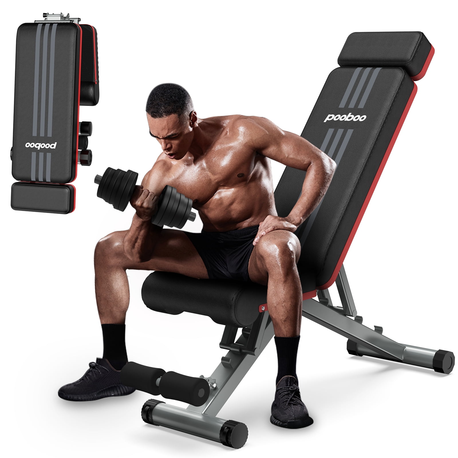 Banc De Musculation Ajustable Wuuhoo® Apex – Bandes Élastiques, Coussin Biceps, Rembourrage Confort – Idéal Maison
