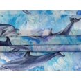 thumbnail image 5 of oneOone Velvet Light Blue Fabric Whale Sewing Material Print Fabric By The Yard 58 Inch Wide, 5 of 5