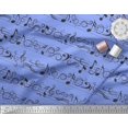 thumbnail image 2 of Soimoi Blue Cotton Duck Fabric Notes Musical Instrument Print Fabric by the Yard 56 Inch Wide, 2 of 5