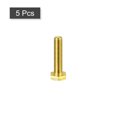 thumbnail image 3 of Unique Bargains Brass Hex Bolts, M8x35mm 5 Pack Fully Thread Grade 4.8 Machine Screws, 3 of 4