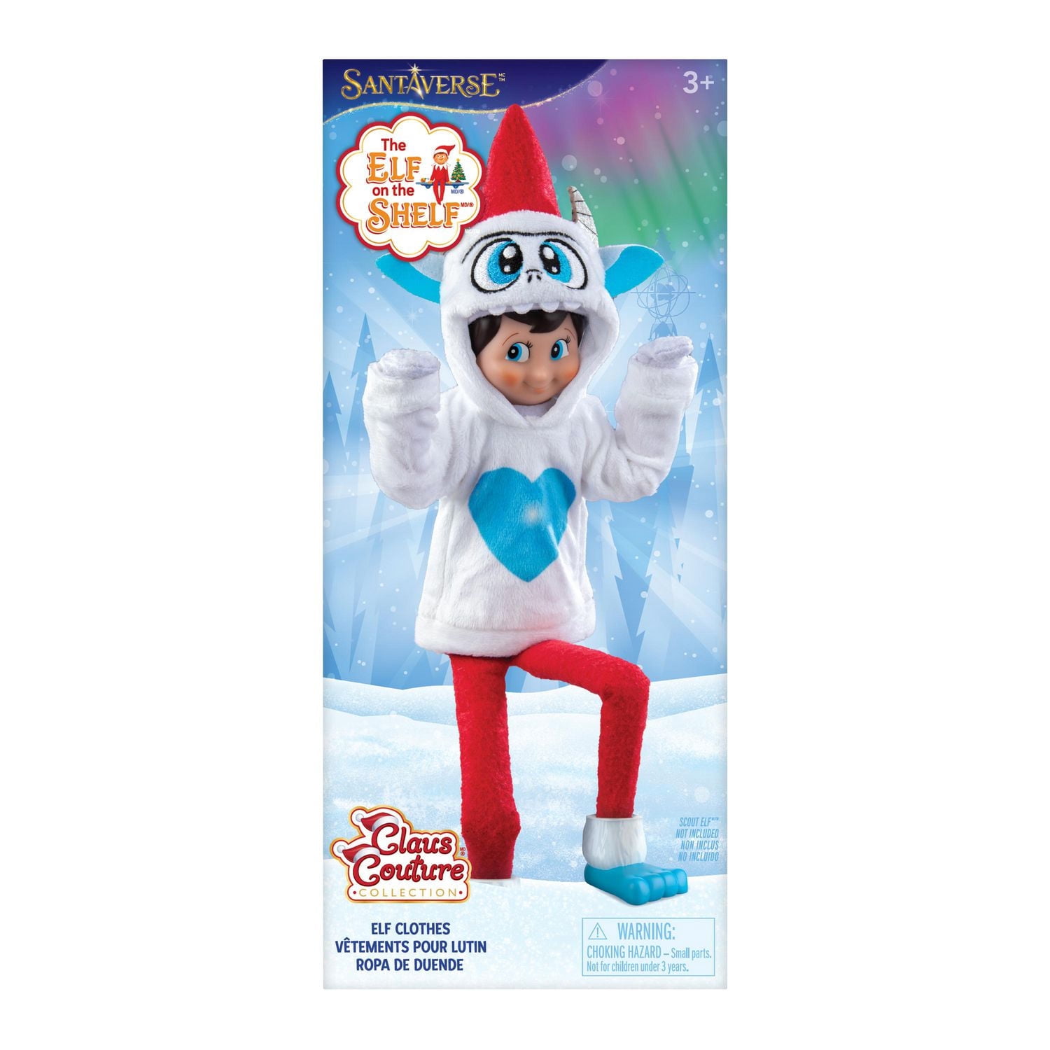 Elf on the Shelf – Claus Couture - Yeti Hoodie Set
