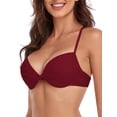 thumbnail image 2 of RELLECIGA Women's Push Up Bikini Top Twist Front Underwire Bathing Suit, 2 of 6