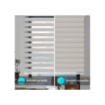thumbnail image 3 of WYMO Zebra Blinds 71 x 24 INCH - Sheer Horizontal Blinds and Shades for Daytime and Nighttime - Light Filtering Roller Shades for Windows - Pale Grey - Manual Control Stick, 3 of 7