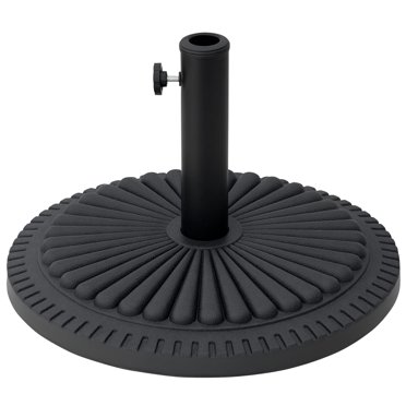 Outsunny Base de Parasol de Patio de 31 Lb, Convient aux Perches Φ1,4 Pouces, Φ1,5 Pouces et Φ2 Pouces, Noir