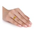 thumbnail image 3 of 3.00 Carat (ctw) Citrine Heart Three Stone Ring in Sterling Silver, 3 of 4