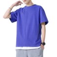 thumbnail image 1 of Labymos T-shirt à Manches Courtes pour Homme Col Rond T-shirts en Coton Uni T-shirts Décontractés, 1 of 7