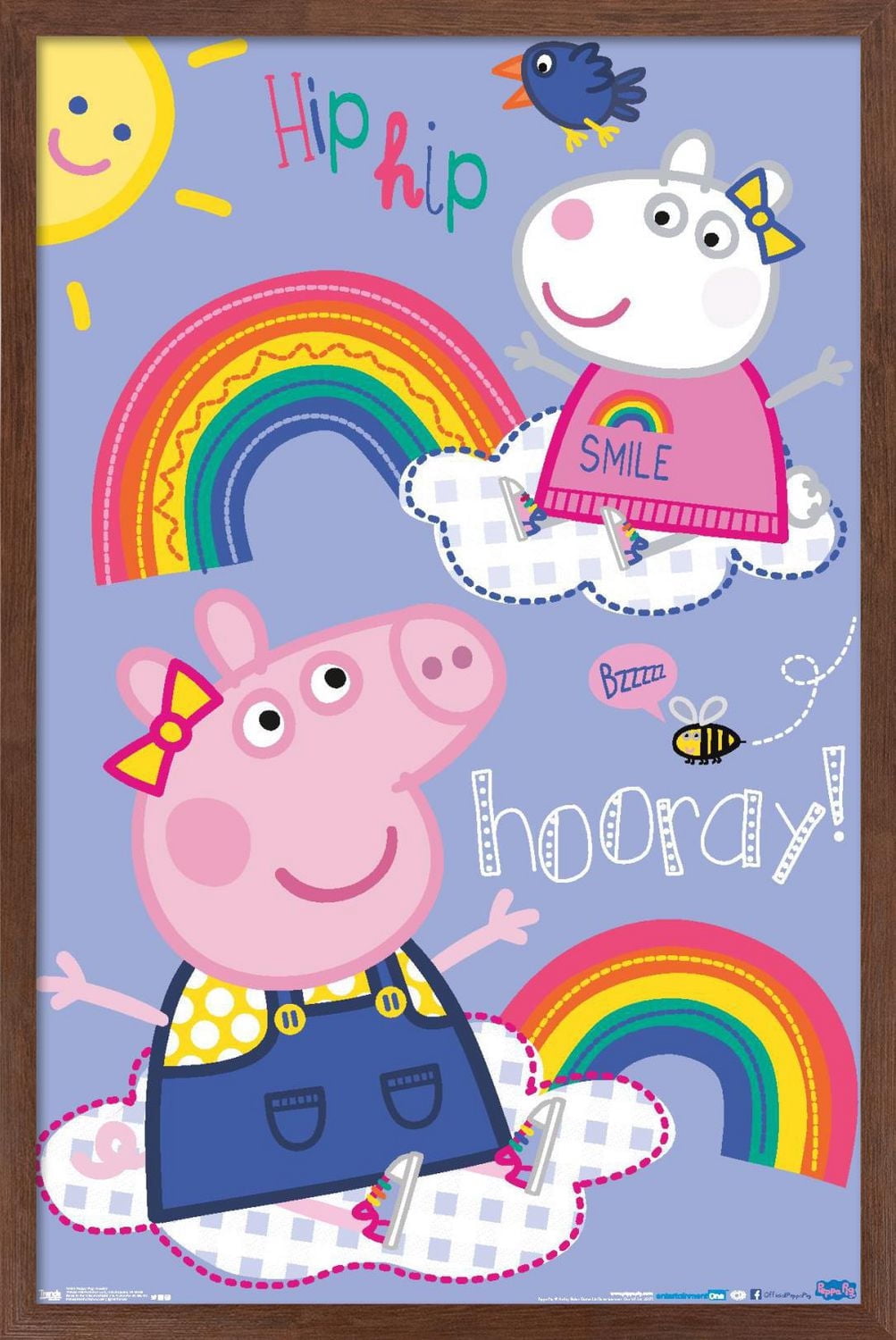 Peppa Pig - Hooray Wall Poster, 22.375" x 34"