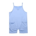 thumbnail image 2 of Robe Décontractée d'Été 2025 Sans Manches, Combishort à Fleurs, Bretelles Spaghetti, Short, Robe de Noël, Combinaison avec Poches, 2 of 8