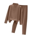 thumbnail image 1 of FAIWAD Ensemble de sous-Vêtements Thermiques pour Femme, Col Roulé, Haut à Manches Longues avec Pantalon Long, Extensible, Ensemble de sous-Vêtements Confortable, 1 of 3