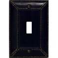 thumbnail image 1 of Atron Electro Industries Leather Look Black Toggle Wall Plate, 1 of 1