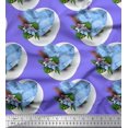 thumbnail image 1 of Soimoi Polyester Crepe Fabric Tropical Flower & Heart Print Fabric by The Yard 52 Inch Wide, 1 of 3
