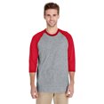 thumbnail image 1 of Gildan G570 T-Shirt Adulte en Coton Épais Manches 3/4 Raglan, 1 of 1