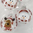 thumbnail image 2 of Holiday Time Dia 65mm 4Ct Snowman&Deer Glass Ornament, 2 of 5
