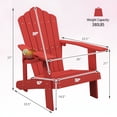 thumbnail image 2 of Gymax Chaise Adirondack d'Extérieur Résistante aux Intempéries à Lattes pour Patio avec Porte-Gobelet Rouge, 2 of 8