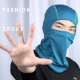 thumbnail image 4 of relayinert Cycling Skiing Outdoor Riding Hooded Windproof Soft Half Elastic Headscarf Multifunction Breathable Mask lake blue 1Set, 4 of 6