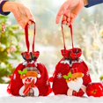 thumbnail image 4 of Gift Bags Decorative Elk Santa Print Handheld 3D Decor Drawstring Christmas Candy Bags for Kids, 4 of 9