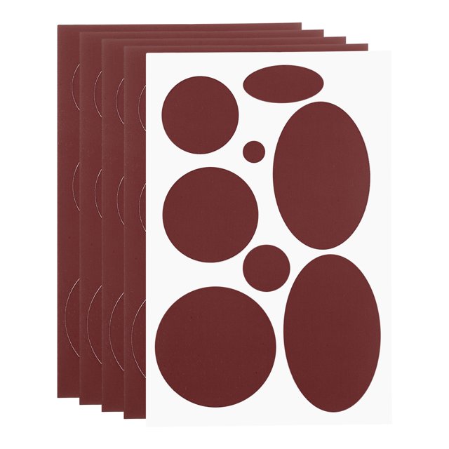 5Pcs Fabric Self-Adhesive Repair Patches Repair Patch Kits Dark Red