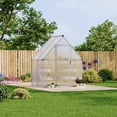 thumbnail image 2 of Heavy Duty Aluminum Polycarbonate Walk-In Greenhouse for Outdoors – Quick Setup Structure – Roof Vent & Rain Gutter – Large 6x4 FT Garden Greenhouse Kit for Backyard Patio Winter Plants, 2 of 9