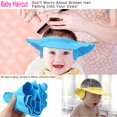 thumbnail image 3 of 3Pcs Baby Shower Caps,3 Colors Baby Bathing Hat Kids Adjustable Shower Cap Kids Wash Hair Shield with Ear Protection, 3 of 12