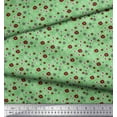 thumbnail image 3 of Soimoi Green Rayon Fabric Flower Artistic Print Sewing Fabric Yard 42 Inch Wide, 3 of 3