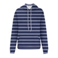 thumbnail image 3 of IMENGL Striped oversized plus size hoodie, Blue 3XL, Size M-5XL, 3 of 4