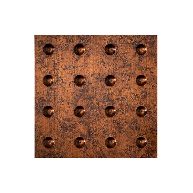 FASÄDE Easy Installation Dome Moonstone Copper Wall Panel Sample (12" X 12" Sample)