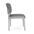 thumbnail image 4 of Lenox Chaise d'Appoint Sans Accoudoirs pour Réception / Acier Argenté / Gris Pâle, 4 of 5