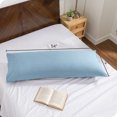 thumbnail image 2 of Bare Home Body Pillowcase - Envelope Closure - Ultra Soft - Double Brushed - Light Blue, 2 of 6