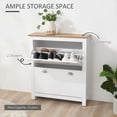 thumbnail image 4 of HOMCOM Armoire à Chaussures de Couloir avec 2 Tiroirs Basculants pour 12 Paires de Chaussures Blanc, 4 of 10
