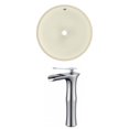thumbnail image 1 of 16-in. W Round Bathroom Undermount Sink Set In Biscuit - Chrome Hardware AI-22866, 1 of 7