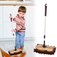 thumbnail image 1 of ZZkhGO Kids Microfiber Flat Mop, Detachable 360 Rotation Mop, Adjustable Handle Mini Mop for Floor Window Car, 1 of 7