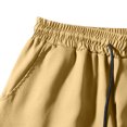 thumbnail image 4 of DPTALR Men's Drawstring Elastic Waist Solid Color Casual Length Pants, 4 of 9