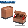 thumbnail image 4 of Unique Bargains 3 Inch Furniture Risers Rectangle Bed Lifters Adjustable Stackable Couch Riser, Brown 4 Pack, 4 of 7