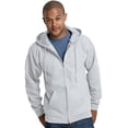 thumbnail image 1 of Hanes Ultimate Cotton Adult Fleece Full-Zip Hoodie , S, Ash, 1 of 3