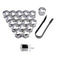 thumbnail image 2 of 20PCS/Set Car Wheel Nut Cap Exterior Decoration Replacement Auto Hub Screw Cover 17-21mm Anti-rust Automobile Nuts Rims Plating Silver 21mm, 2 of 5