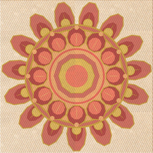 Ahgly Company Tapis d'Intérieur Lavable à la Machine, Carré, Transitionnel, Orange Rouge Orange, Tapis de Zone, 4 Pieds Carré