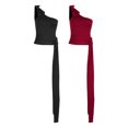 thumbnail image 4 of Gupgi Women One Shoulder Bow Bandage Vest Solid Color Sleeveless Tank Tops, 4 of 9