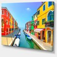 thumbnail image 2 of Canal de l'Île Burano Colorée Venise - Art sur Toile Paysage Extra Grand, 2 of 3