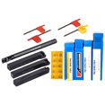 thumbnail image 1 of 4 Pieces Lathe Boring Bar and 10Pcs Carbide Inserts with 4Pcs Wrench Replacement, 1 of 9