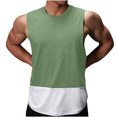 thumbnail image 2 of zfhfof Mens Workout Tank Tops Lightweight Sleeveless Running Gym Muscle Shirts Color Block Summer Tee Top, 2 of 5