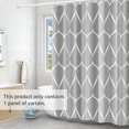 thumbnail image 3 of 1 Pce Rideau de Douche Imperméable avec Crochets Rideaux de Bain Imprimés Géométriques Motif Goutte d'Eau Tissu Polyester Accessoires de Salle de Bain, 3 of 7