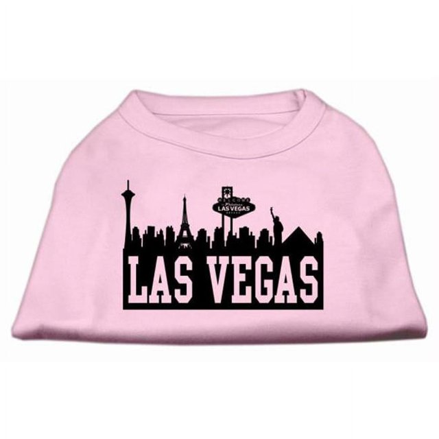 Las Vegas Skyline Screen Print Shirt Light Pink Xs (8)
